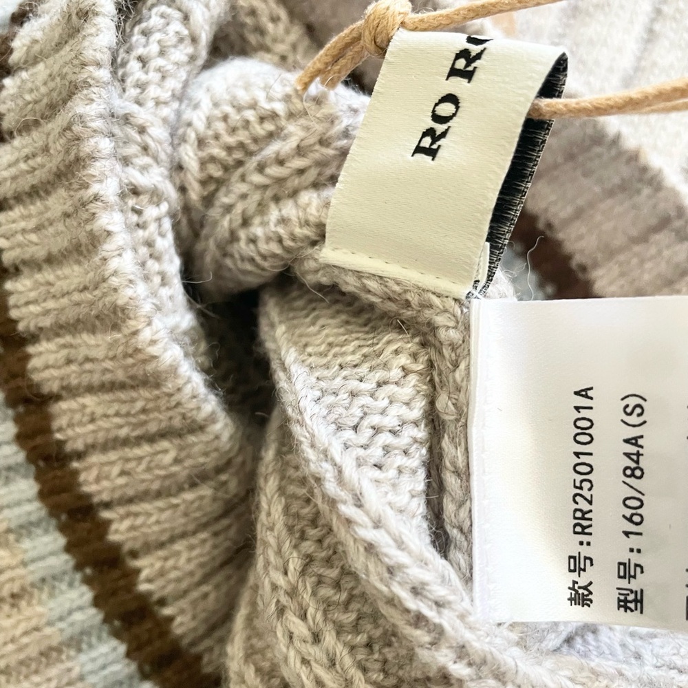 Ro Roo Ma Designer Ribbed Knit Henley Sweater S - Picture 10 of 11